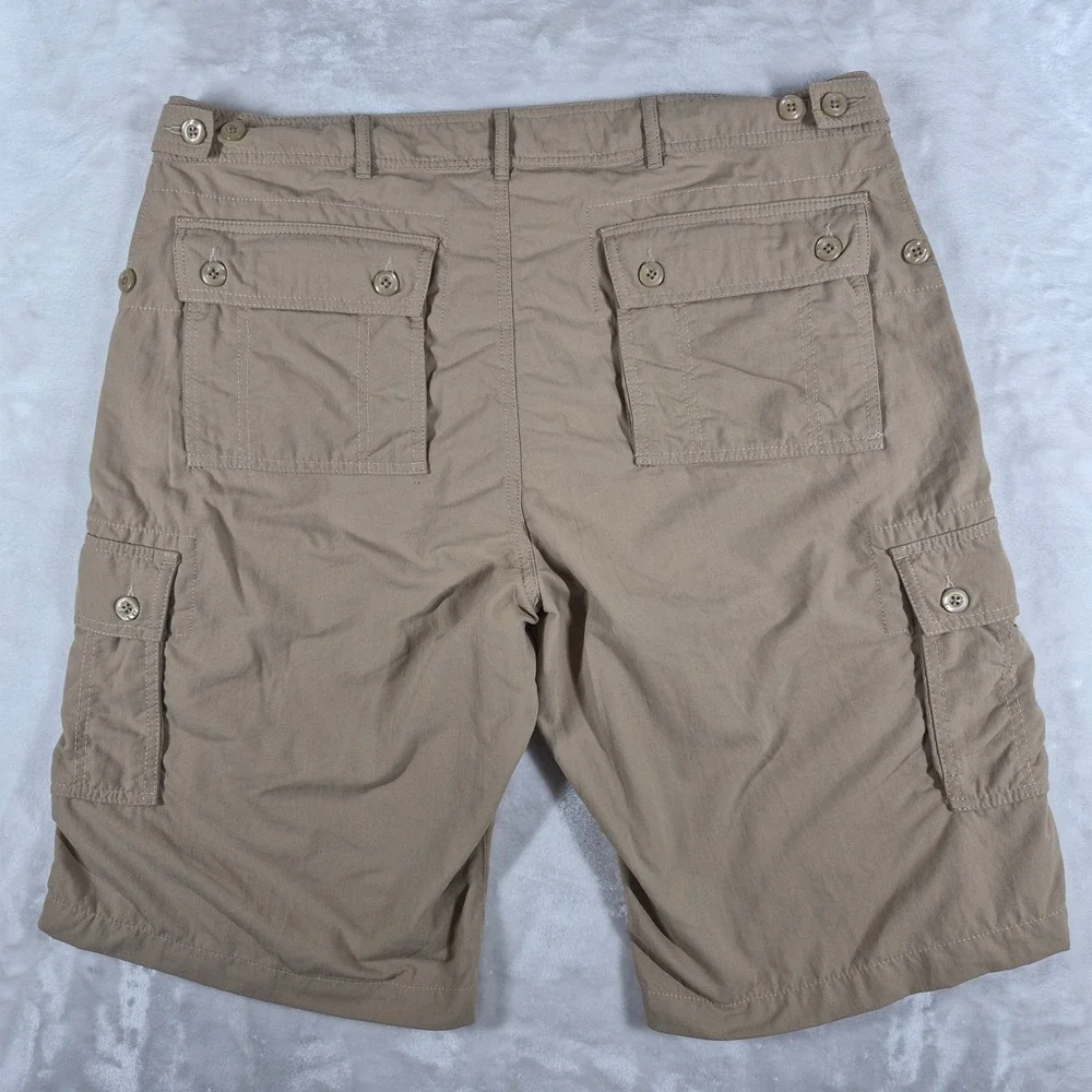 Clothing Arts Cargo Shorts Men's 36 Beige P Cubed Travel Pickpocket Proof NWT